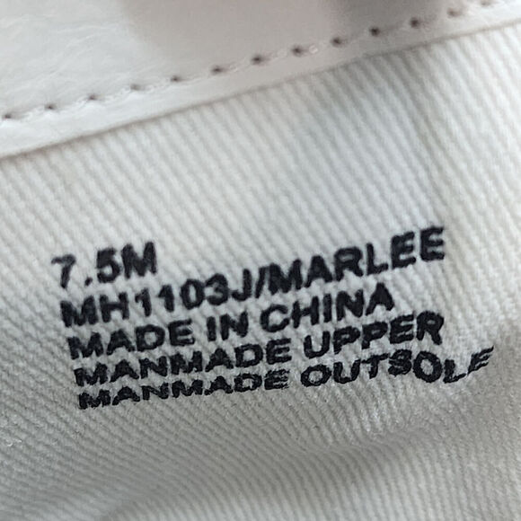 Mia Marlee White‎ Leather Women's Combat boots in size 7.5 Medium - New in Box - Picture 7 of 9